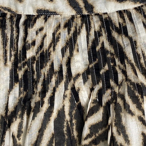 Talbots Animal Print Pleated Full Skirt Size 12 - Picture 2 of 6